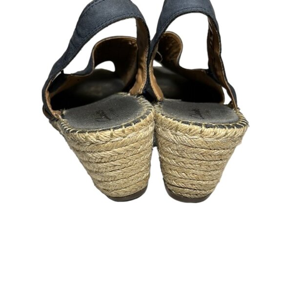 Clarks Women's Petrina Gail Wedge Sandal Navy Espadrille size 10 - Picture 6 of 7
